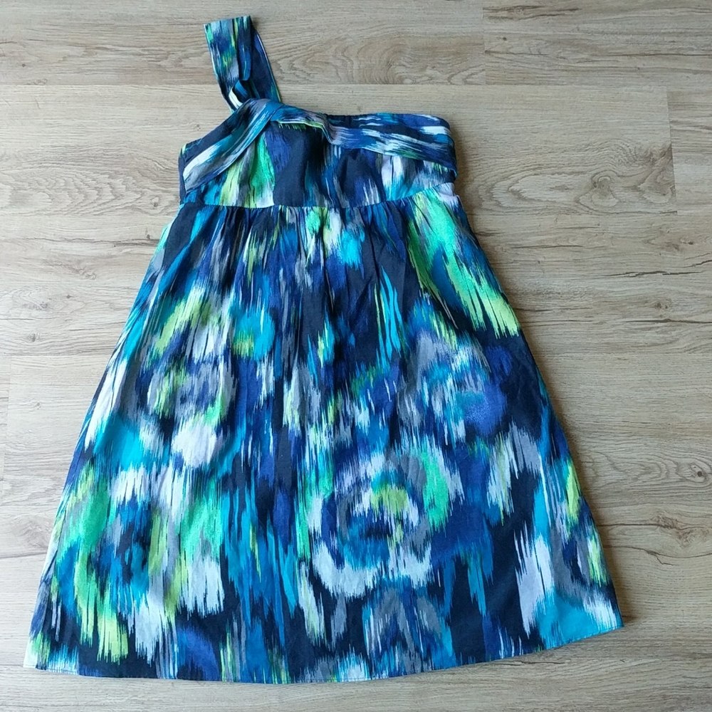 One shoulder Multi Colored Summer Dress